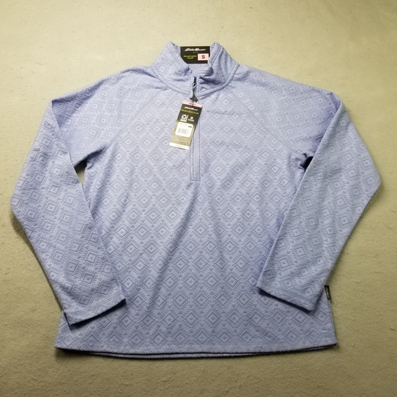 Eddie Bauer Tops - Eddie Bauer 1/4 Zip Polar Fleece Size S Purple Textured Long Sleeve